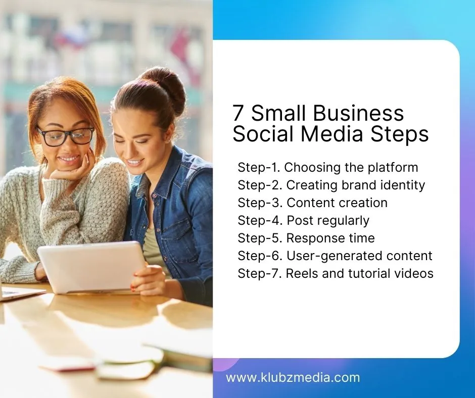 Small business social media steps