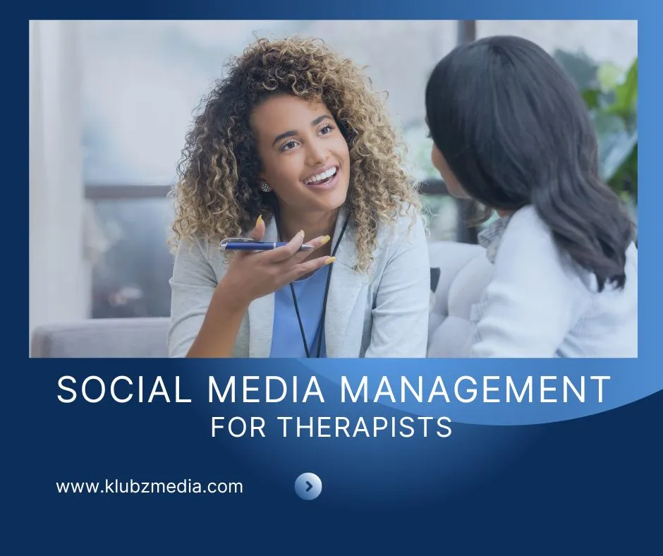 Social media management for therapists