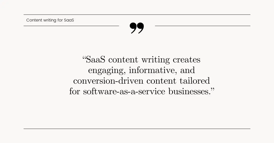 What is saas content writing